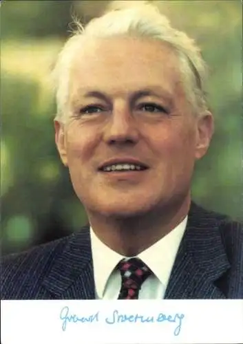 Ak Politiker Gerhard Stoltenberg, Portrait