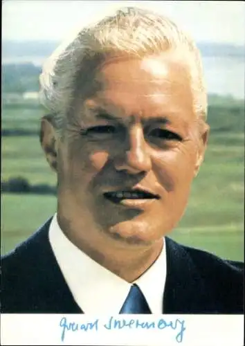 Ak Politiker Gerhard Stoltenberg, Portrait