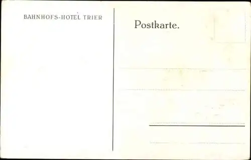 Ak Trier, Bahnhofshotel H. Hansen