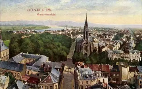 Ak Bonn am Rhein, Gesamtansicht, Münster