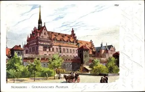 Künstler Ak Kley, Heinrich, Nürnberg, Germanisches Museum, Jubiläums-Landesausstellung 1906