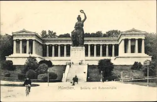 Ak München, Bavaria mit Ruhmeshalle