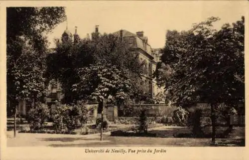 Ak Neuilly, Universite, vue prise du Jardin