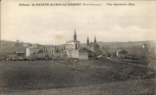 Ak Bellegarde Sainte Marie Haute Garonne, Abbaye de Sainte Marie du Desert, vue generale est