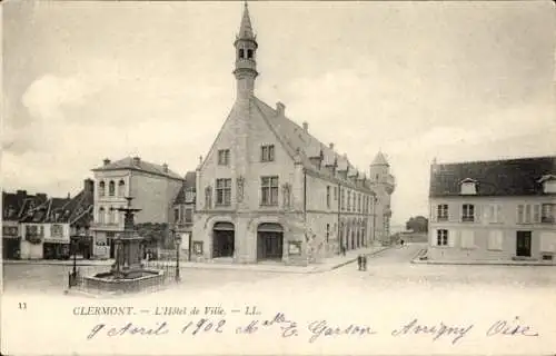 Ak Clermont Oise, Rathaus