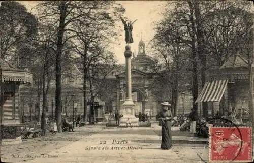 Ak Paris, Square des Arts et Metiers