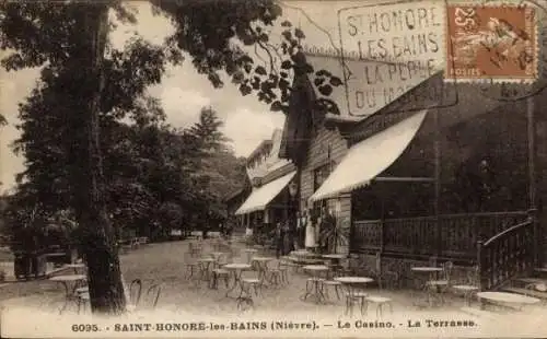 Ak Saint Honoré les Bains Nièvre, Casino, Terrasse