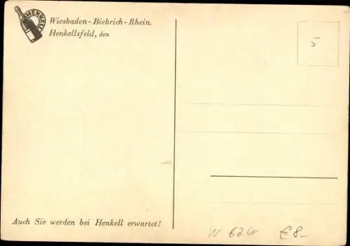 Ak Biebrich Wiesbaden in Hessen, Sektkellerei Henkell und Co., Blick in den Ehrenhof