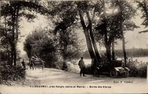 Ak Nangis Seine et Marne, Bords des Etangs