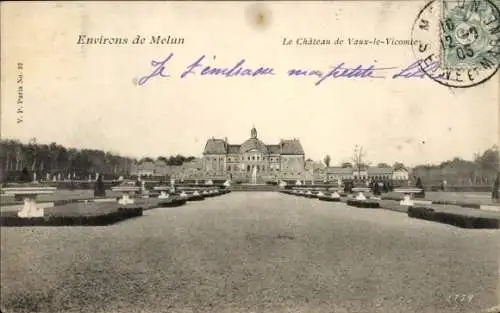 Ak Melun Seine et Marne, Château de Vaux le Vicomte