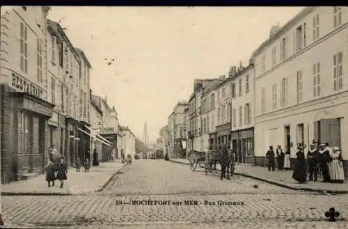 Ak Rochefort sur Mer Charente Maritime, Rue Grimaux