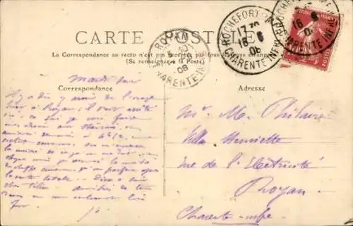 Ak Rochefort sur Mer Charente Maritime, Rue Grimaux