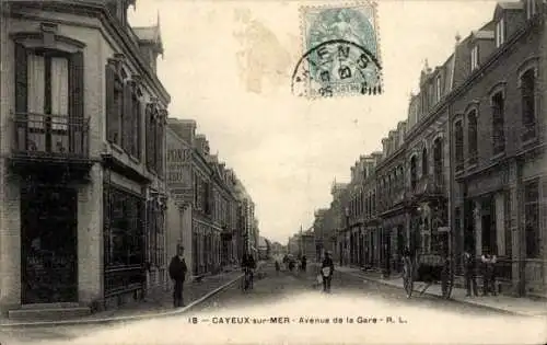 Ak Cayeux sur Mer Somme, Avenue de la Gare