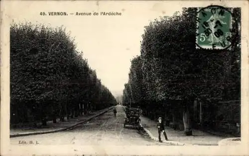 Ak Vernon an Sie, Avenue de Ardeche