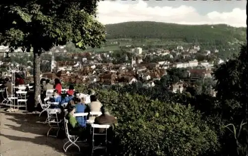 Ak Bad Kissingen Unterfranken Bayern, Blick vom Jagdhaus, Terrasse