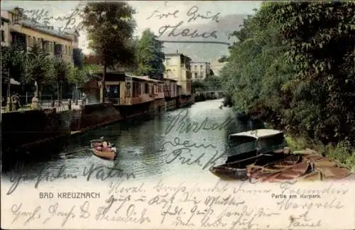 Ak Bad Kreuznach in Rheinland Pfalz, am Kurpark