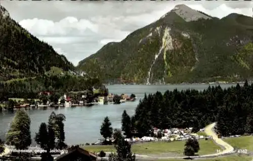 Ak Walchensee Kochel am See, Totalansicht, Jochberg