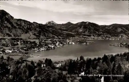 Ak Rottach Egern in Oberbayern, Totalansicht, Wiessee, Fockenstein