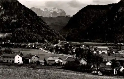 Ak Inzell in Oberbayern, Totalansicht, Deutsche Alpenstraße, Reiteralpe