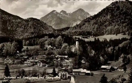 Ak Jachenau in Oberbayern, Gesamtansicht, Herzogstand, Haimgarten