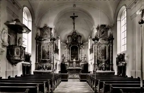 Ak Ohlstadt in Oberbayern, Pfarrkirche, Innenraum