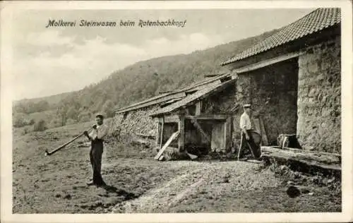 Ak Rothenbachkopf im Elsass, Molkerei Steinwasen