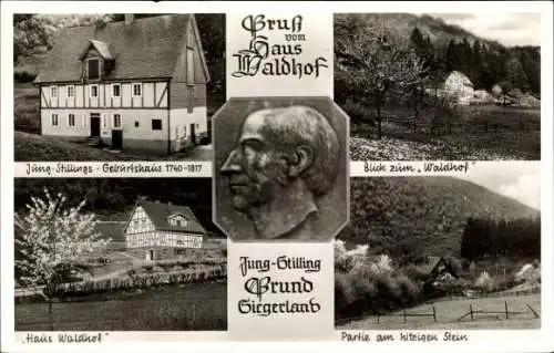 Ak Grund Hilchenbach in Westfalen, Jung-Stilling-Grund, Jung-Stillings-Geburtshaus, Haus Waldhof