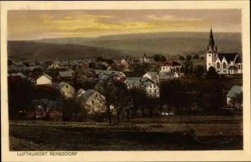 Ak Rengsdorf im Westerwald, Panorama, Kirche