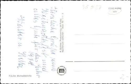 Ak Fulda in Hessen, Michaelskirche, Winter