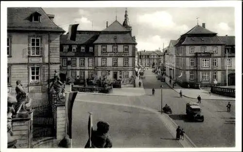 Ak Fulda in Hessen, Blick vom Schloss in die Friedrichstraße, Hotel zum Kurfürsten