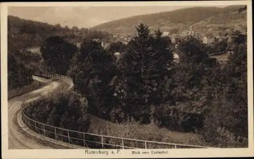 Ak Rotenburg an der Fulda, Blick vom Eselspfad, Panorama