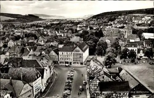 Ak Bad Hersfeld Hessen, Linggplatz, Stiftsruine, Gesamtansicht