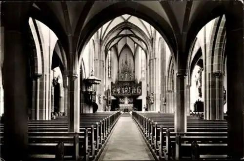 Ak Tauberbischofsheim in Baden, Stadtkirche St. Martin, Kircheninneres