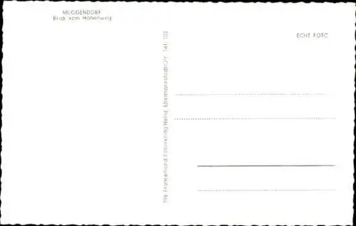 Ak Muggendorf Wiesenttal Fränkische Schweiz, Totalansicht, Blick vom Höhenweg