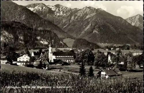 Ak Fischbachau in Oberbayern, Panorama, Jägerkamp, Brecherspitz