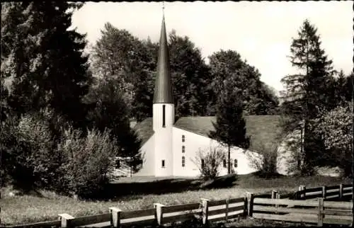 Ak Grainau in Oberbayern, Evangelische Erlöser-Kirche