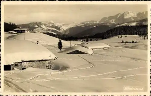 Foto Ak Reit im Winkl Oberbayern, Winklmoos, Münchner Haus, Winter