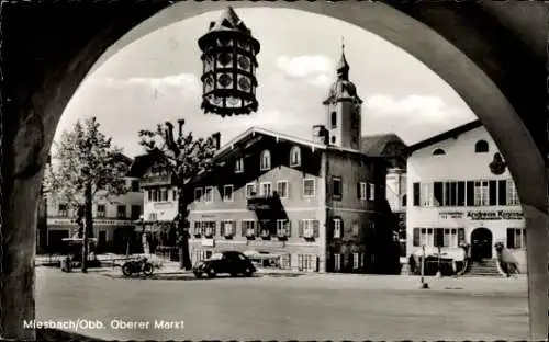 Ak Miesbach in Oberbayern, Oberer Markt, Torbogen