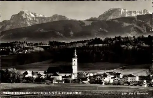 Ak Waging am See Oberbayern, Panorama, Hochstaufen, Zwiesel