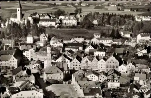 Ak Dorfen in Oberbayern, Fliegeraufnahme