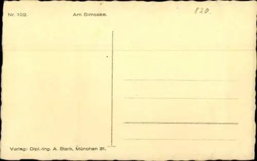 Ak Motiv am Simssee Oberbayern, Panorama