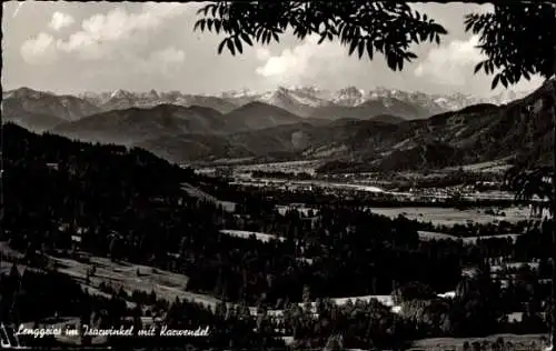 Ak Lenggries in Oberbayern, Panorama, Isarwinkel, Karwendel