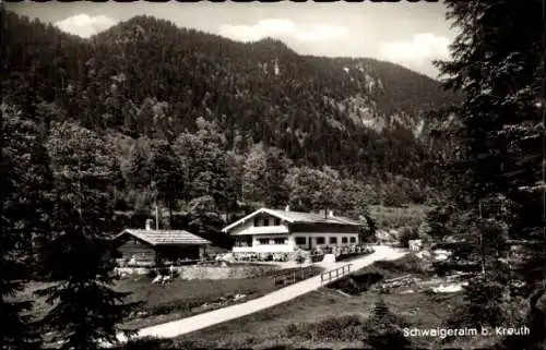 Ak Kreuth am Tegernsee Oberbayern, Schwaigeralm