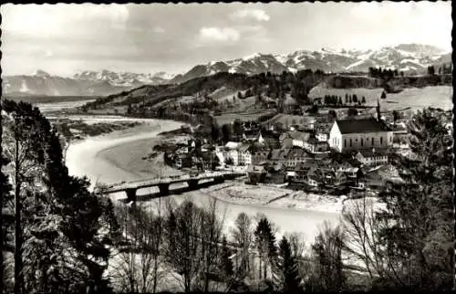 Ak Bad Tölz in Oberbayern, Panorama, Juifen, Karwendel-Benedkitenwand