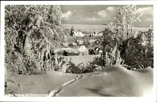 Ak Bad Steben in Oberfranken, Teilansicht, Winter