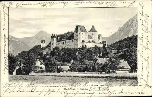 Ak Füssen im Allgäu, Schloss