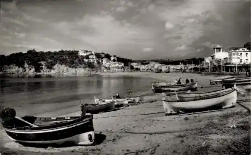 Ak Costa Brava Katalonien, Strand, Boote