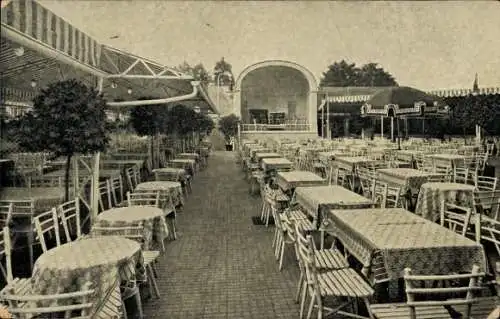 Ak Magdeburg an der Elbe, Zentral-Theater, Terrasse