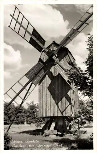 Ak Skansen Stockholm Schweden, Windmühle