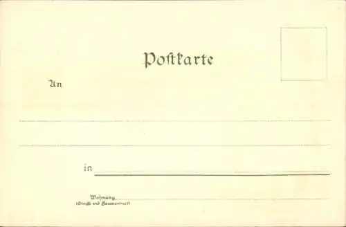 Litho Marbach am Neckar, Schiller Denkmal, Totalansicht, Schillerstraße